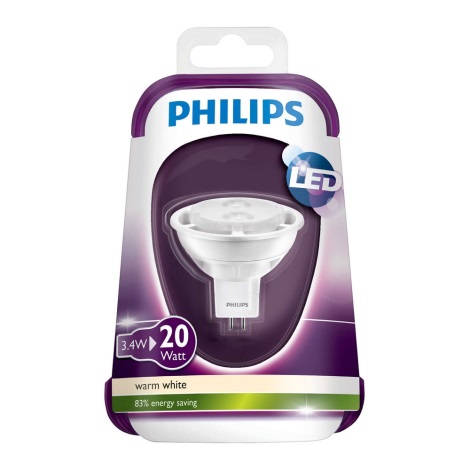 LED Żarówka Philips GU5,3/MR16/3,4W/12V 2700K