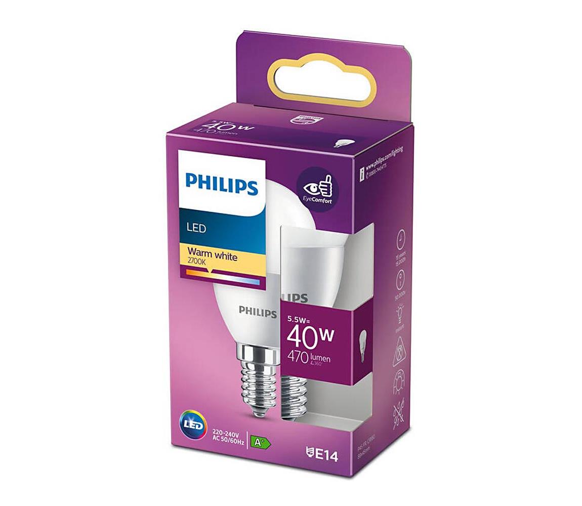 LED Żarówka Philips P45 E14/5,5W/230V 2700K