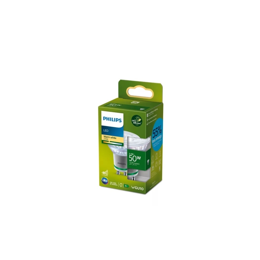 LED Żarówka Philips PAR16 GU10/2,1W/230V 2700K