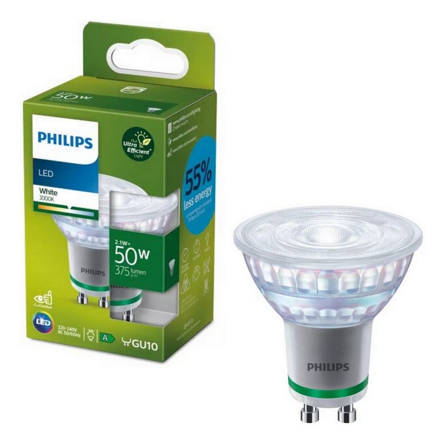 LED Żarówka Philips PAR16 GU10/2,1W/230V 3000K