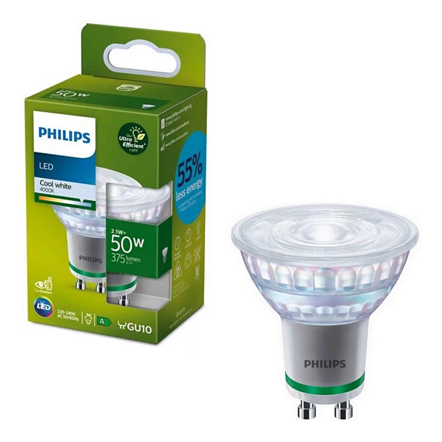 LED Żarówka Philips PAR16 GU10/2,1W/230V 4000K
