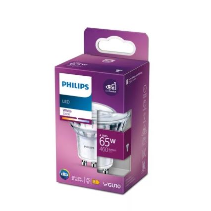LED Żarówka Philips PAR16 GU10/4,9W/230V 3000K