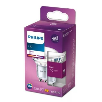 LED Żarówka Philips PAR16 GU10/4,9W/230V 3000K