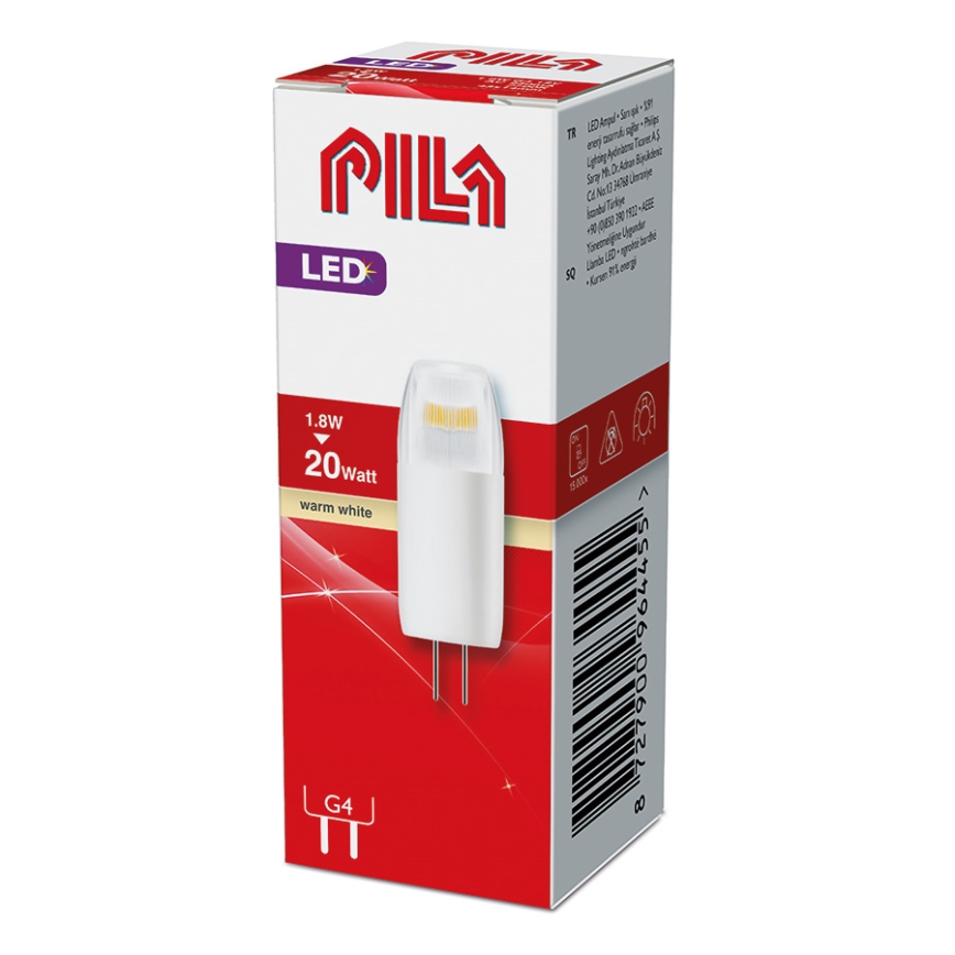 LED Żarówka Philips Pila G4/1,8W/12V 2700K