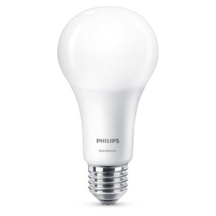 LED Żarówka Philips SCENE SWITCH A67 E27/14W/230V 2200K-2700K