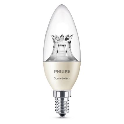 LED Żarówka Philips SCENE SWITCH B38 E14/5,5W/230V 2200K-2700K