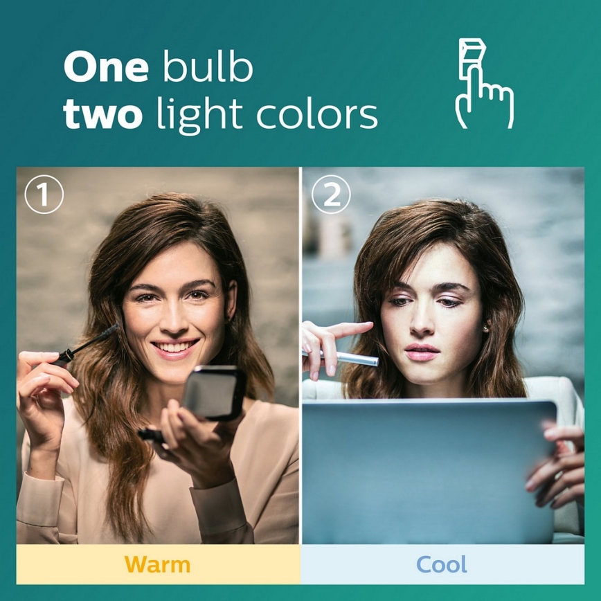 LED Żarówka Philips SCENE SWITCH GU10/5W/230V 2700K/4000K