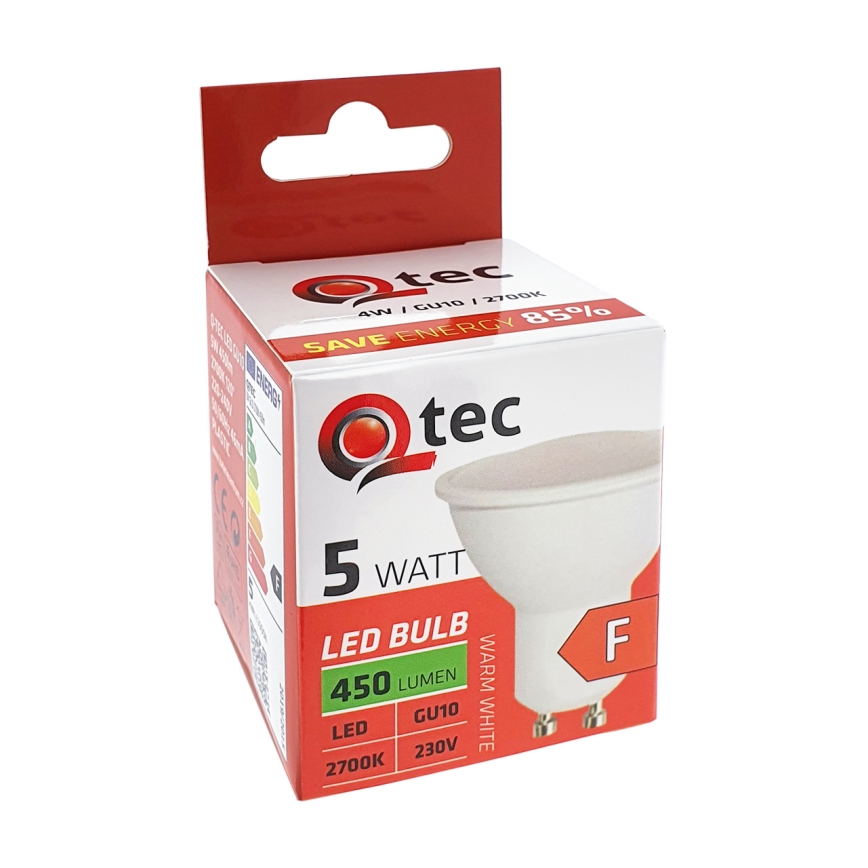 LED Żarówka Qtec GU10/5W/230V 2700K
