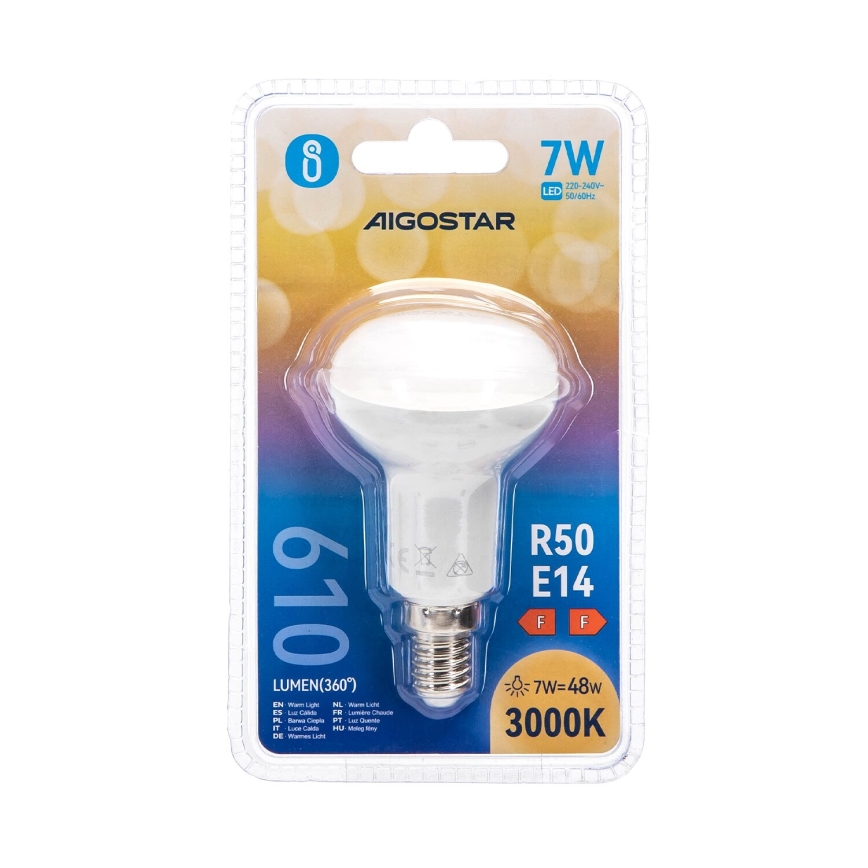LED Żarówka R50 E14/7W/230V 3000K - Aigostar