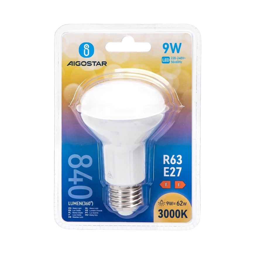 LED Żarówka R63 E27/9W/230V 3000K - Aigostar