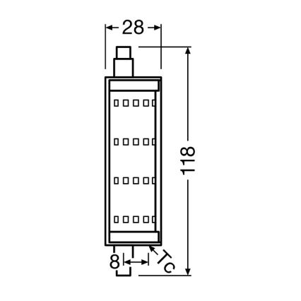 LED Żarówka R7s/13W/230V 2700K 118 mm