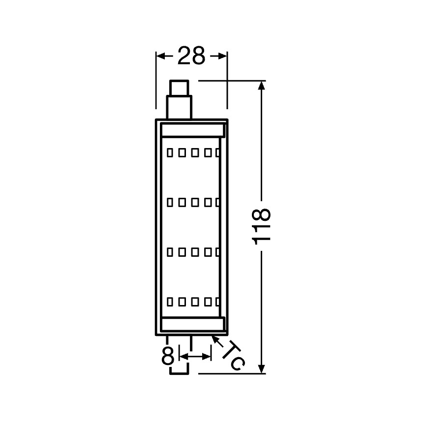 LED Żarówka R7s/13W/230V 2700K 118 mm