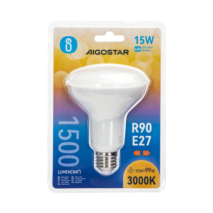 LED Żarówka R90 E27/15W/230V 3000K - Aigostar