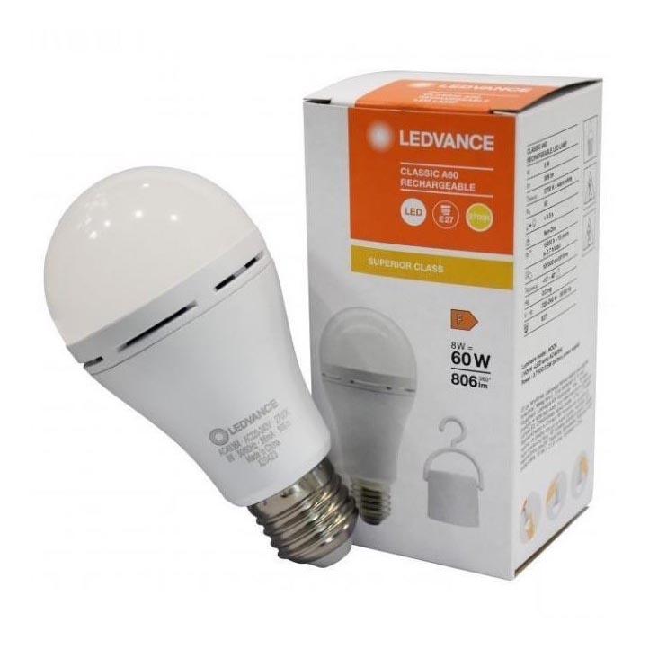 LED Żarówka RECHARGEABLE A60 E27/8W/230V 2700K - Ledvance