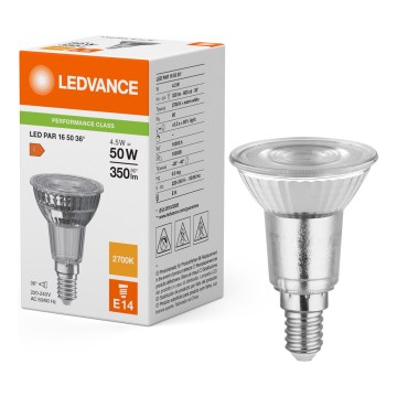 LED żarówka reflektorowa PAR16 E14/4,5W/230V 2700K 36° - Ledvance