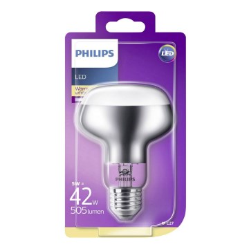 LED Żarówka reflektorowa Philips R80 E27/5W/230V