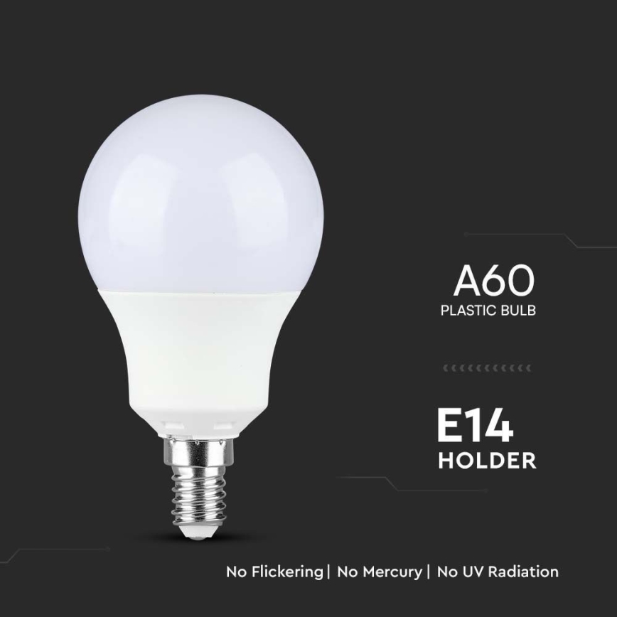 LED Żarówka SAMSUNG CHIP A60 E14/8,5W/230V 3000K