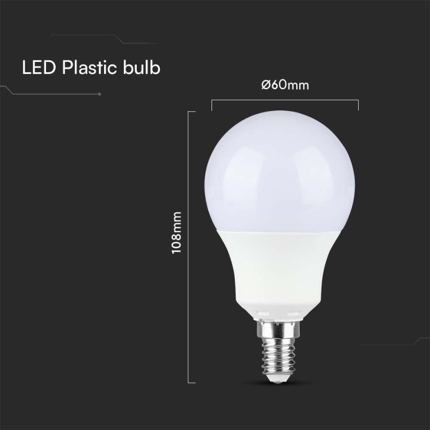 LED Żarówka SAMSUNG CHIP A60 E14/8,5W/230V 3000K
