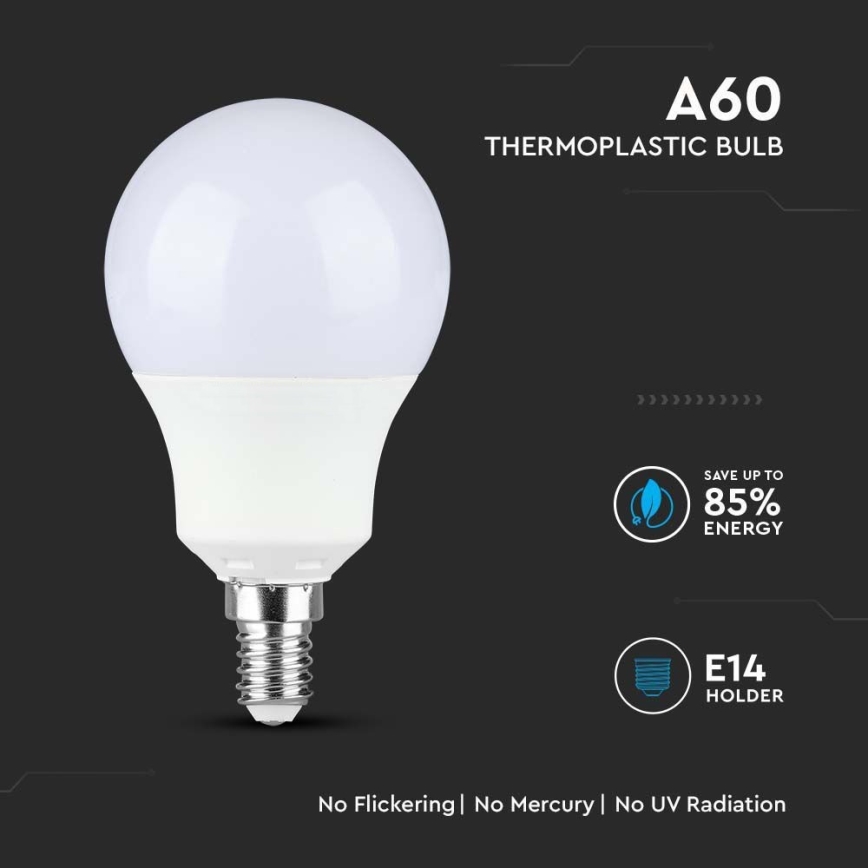 LED Żarówka SAMSUNG CHIP A60 E14/8,5W/230V 4000K