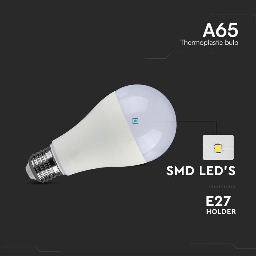 LED Żarówka SAMSUNG CHIP A65 E27/17W/230V 6500K