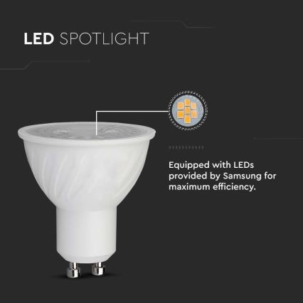 LED Żarówka SAMSUNG CHIP GU10/6W/230V 3000K
