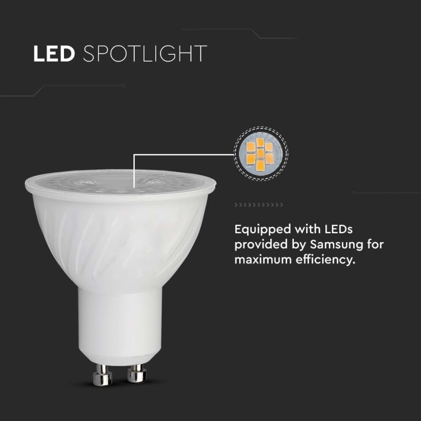 LED Żarówka SAMSUNG CHIP GU10/6W/230V 3000K
