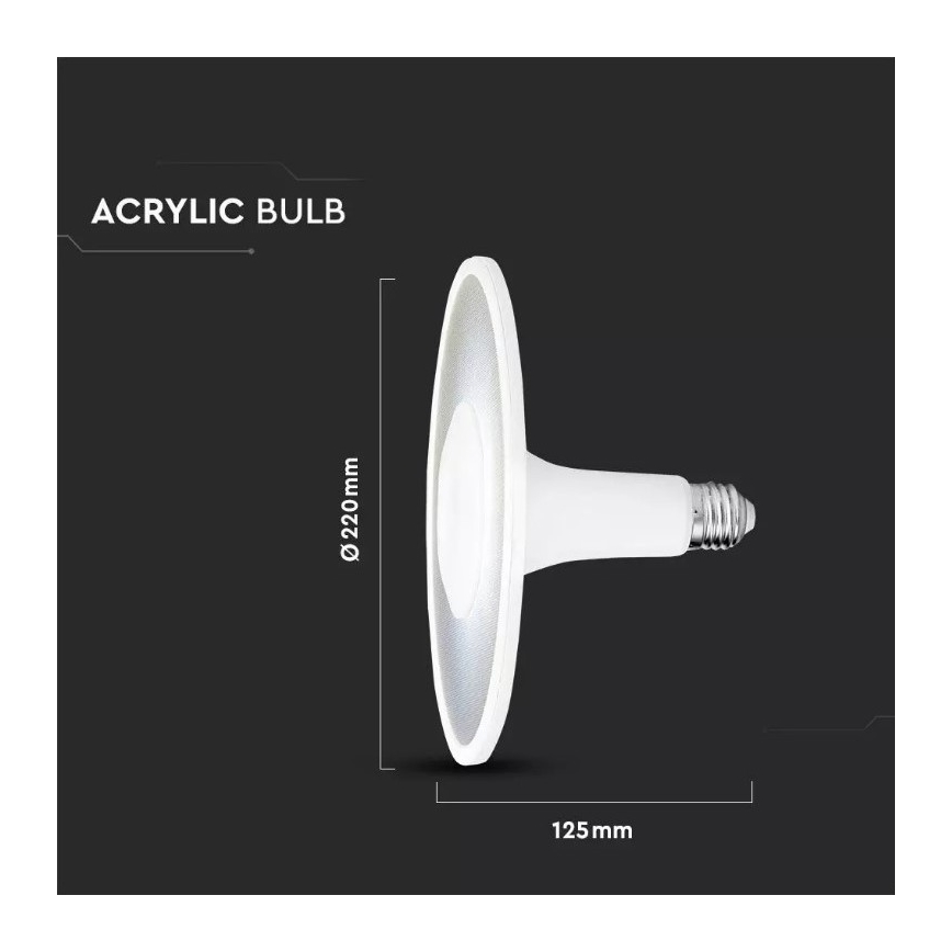 LED Żarówka SAMSUNG CHIP UFO E27/18W/230V 120° 4000K