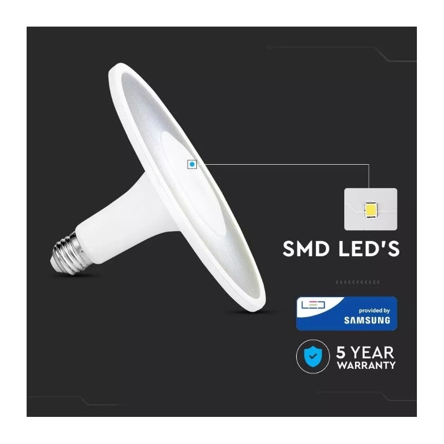 LED Żarówka SAMSUNG CHIP UFO E27/18W/230V 120° 6400K
