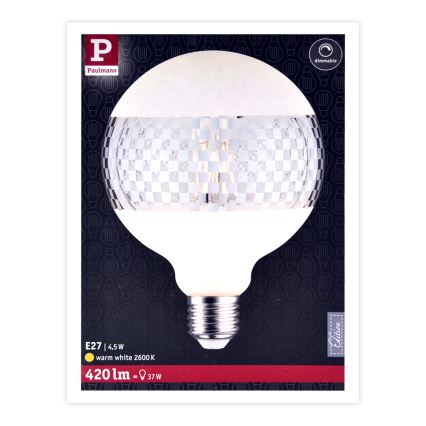 LED Żarówka ściemnialna CLASSIC G125 E27/4,5W/230V 2600K - Paulmann 28742