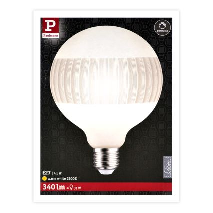 LED Żarówka ściemnialna CLASSIC G125 E27/4,5W/230V 2600K - Paulmann 28743