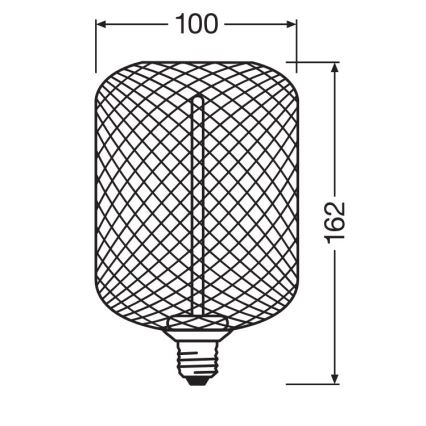 LED Żarówka ściemnialna DECOR FILAMENT E27/3,5W/230V 1800K czarna - Osram