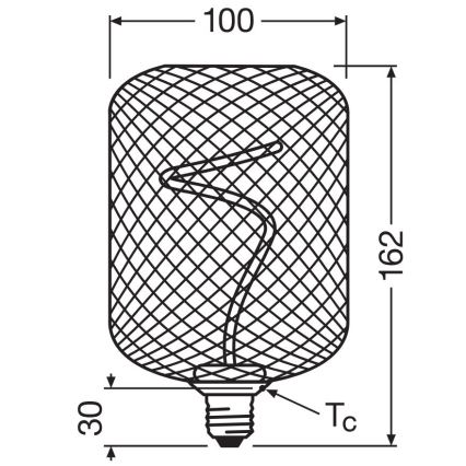 LED Żarówka ściemnialna DECOR FILAMENT E27/3,5W/230V 1800K czarna - Osram