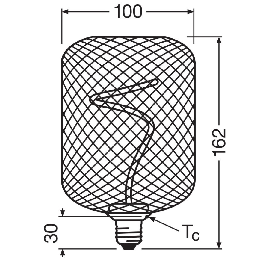 LED Żarówka ściemnialna DECOR FILAMENT E27/3,5W/230V 1800K czarna - Osram
