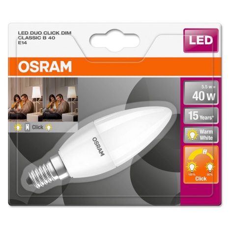 LED Żarówka ściemnialna DUO CLICK E14/5,5W/230V 2700K - Osram