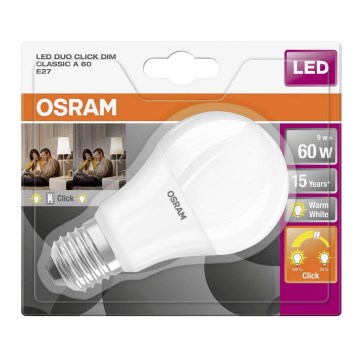 LED Żarówka ściemnialna DUO CLICK E27/9W/230V 2700K - Osram