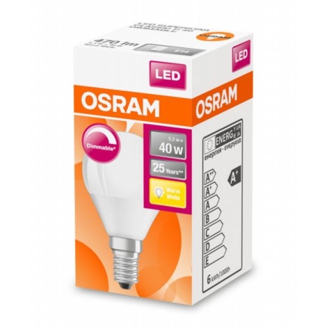 LED Żarówka ściemnialna E14/5,3W/230V 2700K - Osram