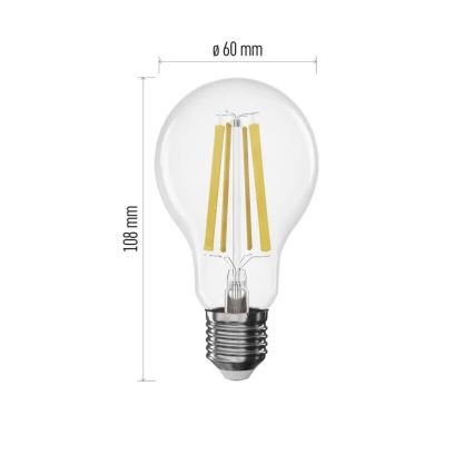 LED Żarówka ściemnialna FILAMENT A60 E27/11W/230V 2700K