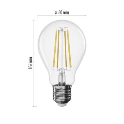 LED Żarówka ściemnialna FILAMENT A60 E27/7,5W/230V 4000K