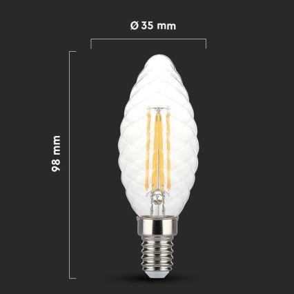 LED Żarówka ściemnialna FILAMENT E14/4W/230V 3000K