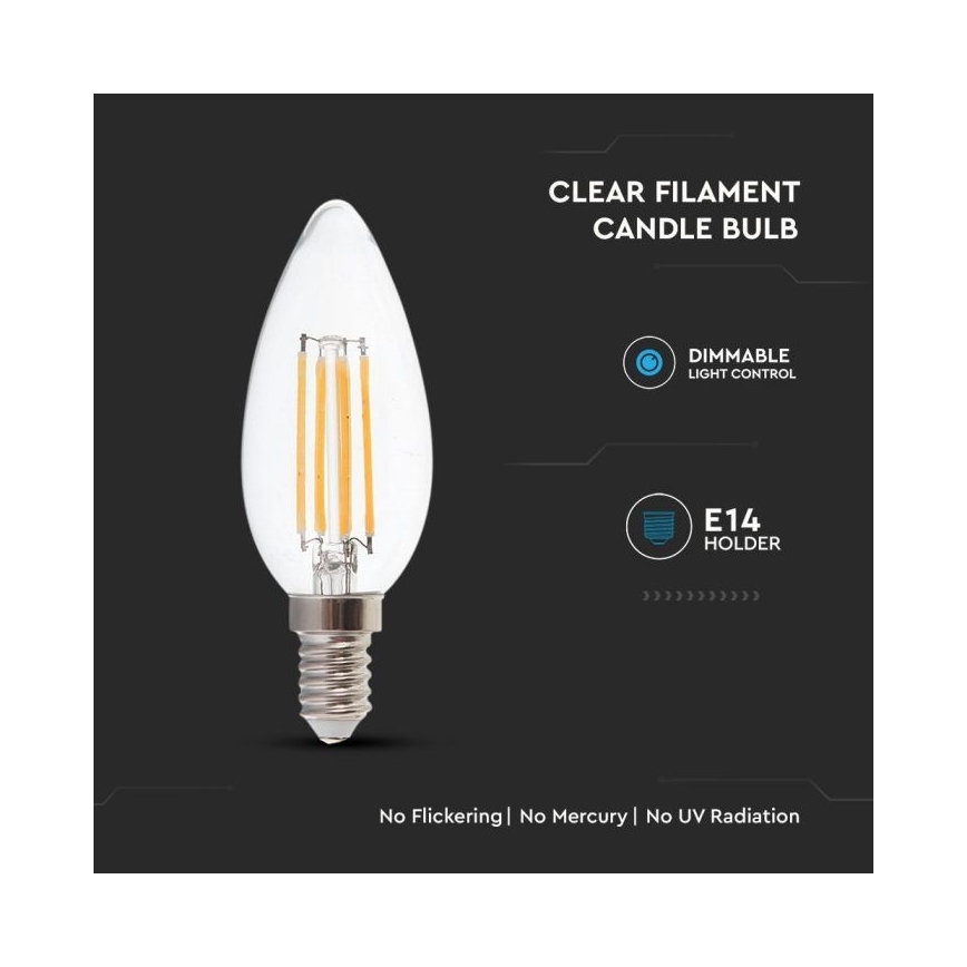 LED Żarówka ściemnialna FILAMENT E14/4W/230V 3000K