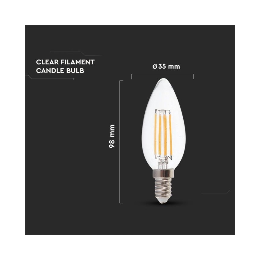 LED Żarówka ściemnialna FILAMENT E14/4W/230V 3000K