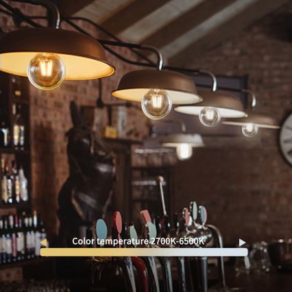 LED Żarówka ściemnialna FILAMENT G45 E14/4,5W/230V 2700-6500K Wi-Fi - Aigostar