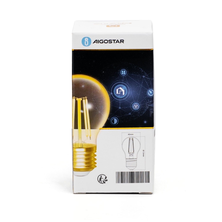 LED Żarówka ściemnialna FILAMENT G45 E27/4,5W/230V 2700-6500K Wi-Fi - Aigostar