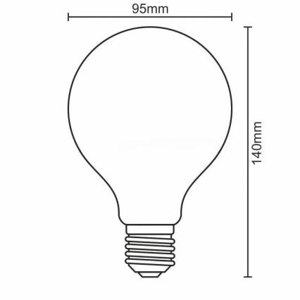LED Żarówka ściemnialna FILAMENT G95 E27/11W/230V 4000K