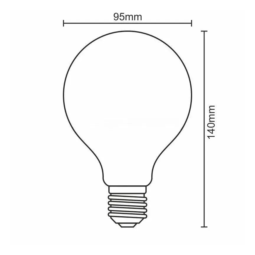 LED Żarówka ściemnialna FILAMENT G95 E27/11W/230V 4000K