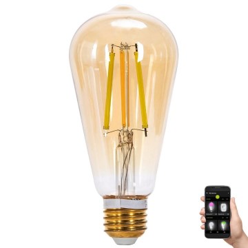 LED Żarówka ściemnialna FILAMENT MESH Smart ST64 E27/6W/230V 2700-6500K - Aigostar
