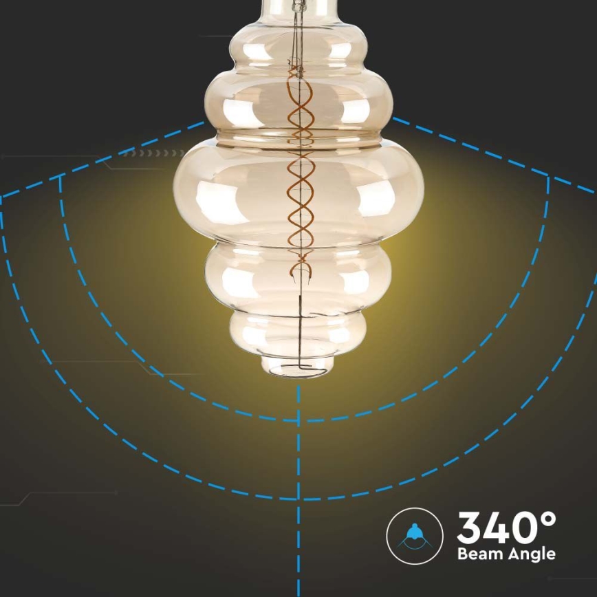 LED Żarówka ściemnialna FILAMENT S200 E27/8W/230V 1800K
