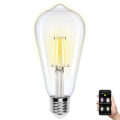 LED Żarówka ściemnialna FILAMENT ST64 E27/6W/230V 2700-6500K Wi-Fi - Aigostar