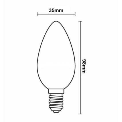 LED Żarówka ściemnialna FILAMENT VINTAGE C35 E14/6W/230V 2000K