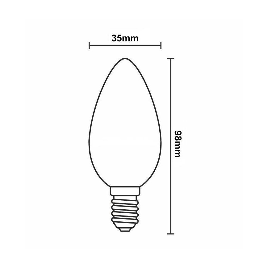 LED Żarówka ściemnialna FILAMENT VINTAGE C35 E14/6W/230V 2000K